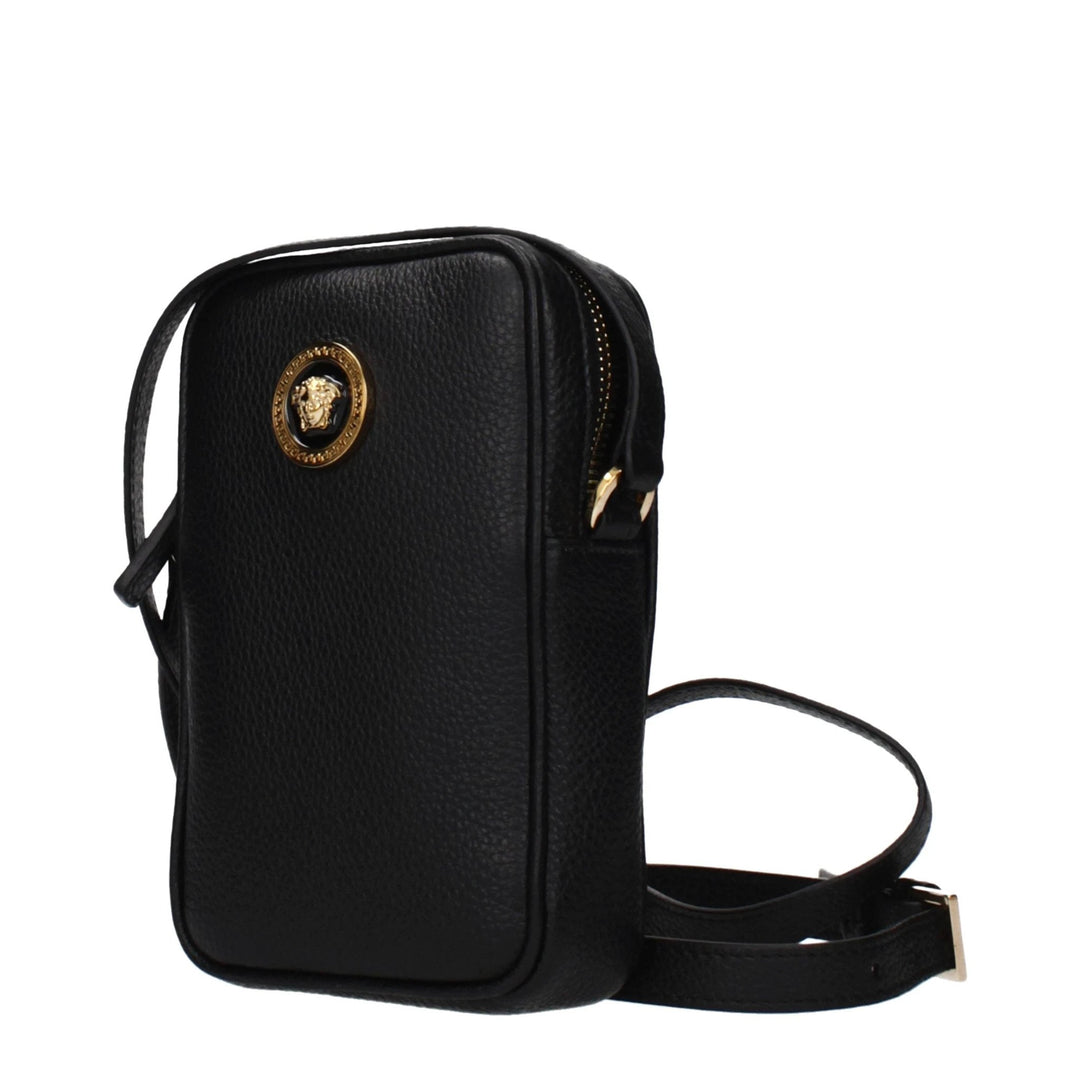 Versace Black Leather Crossbody Bag