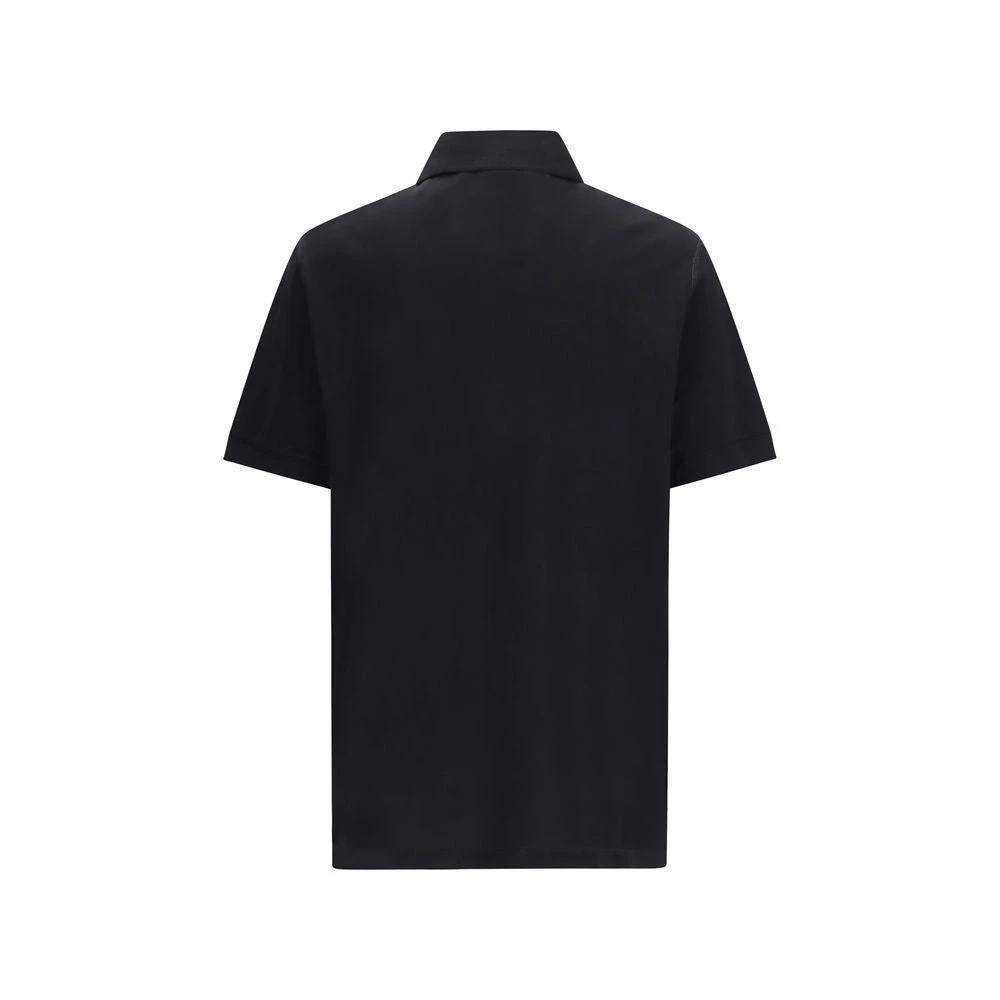 Dolce & Gabbana Black Cotton Polo Shirt