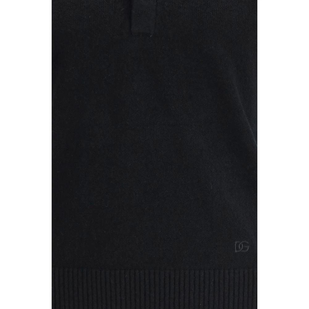 Dolce & Gabbana Black Cotton Polo Shirt