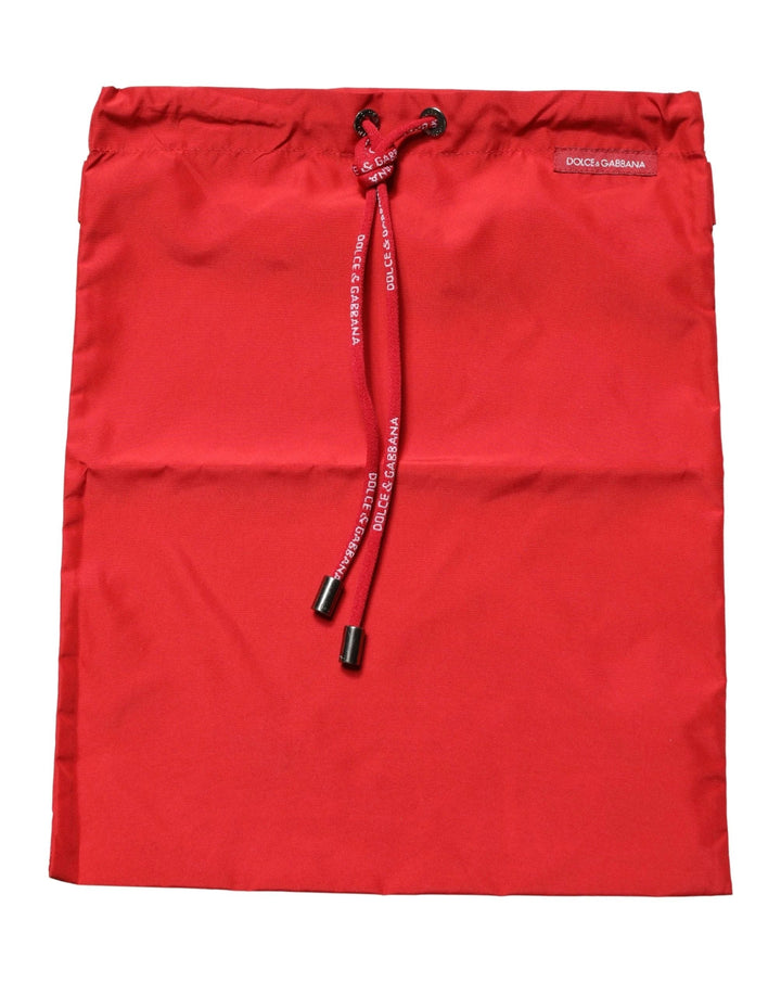 Dolce & Gabbana Red Polyester Men Drawstring Shorts Swimwear