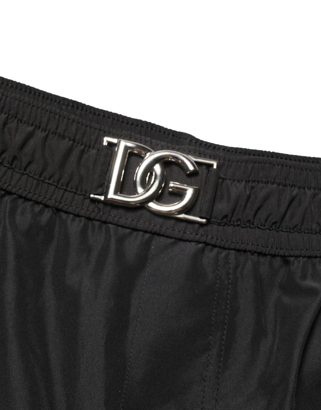 Dolce & Gabbana Black Polyester Elastic Waist Shorts Swimwear