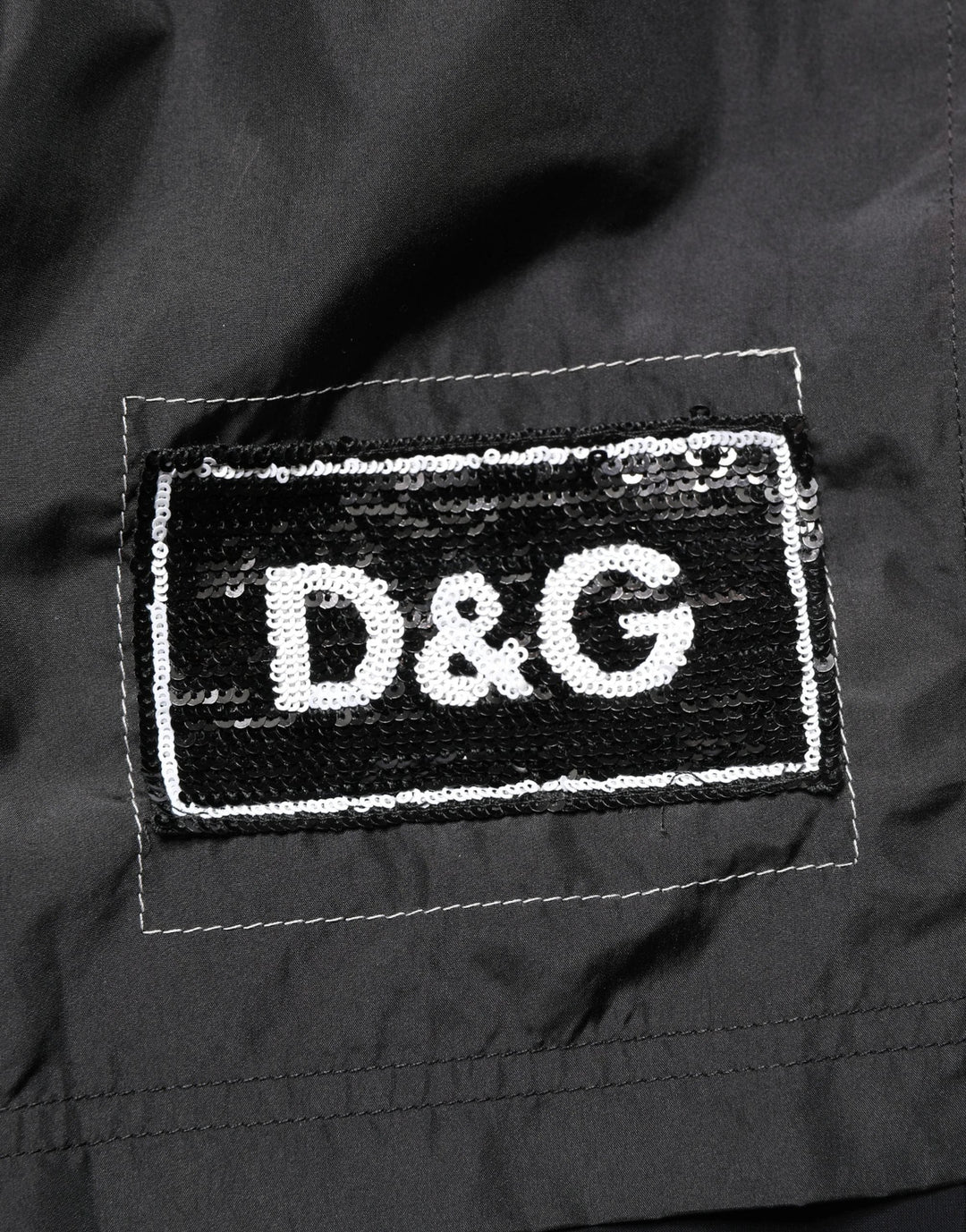 Dolce & Gabbana Black Polyester Drawstring Men Shorts Swimwear