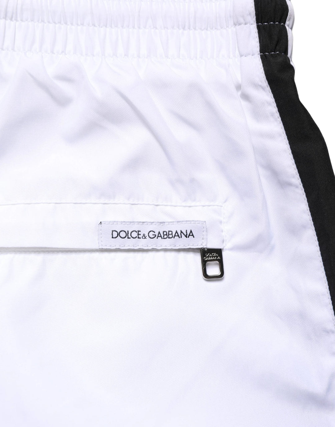 Dolce & Gabbana White Drawstring Men Swim Shorts Swimwear