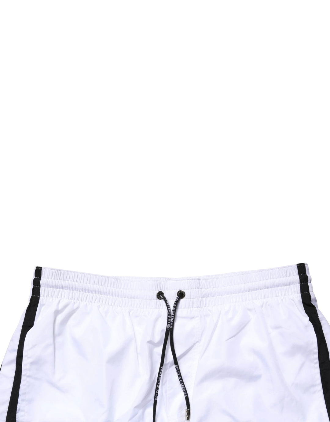 Dolce & Gabbana White Drawstring Men Swim Shorts Swimwear