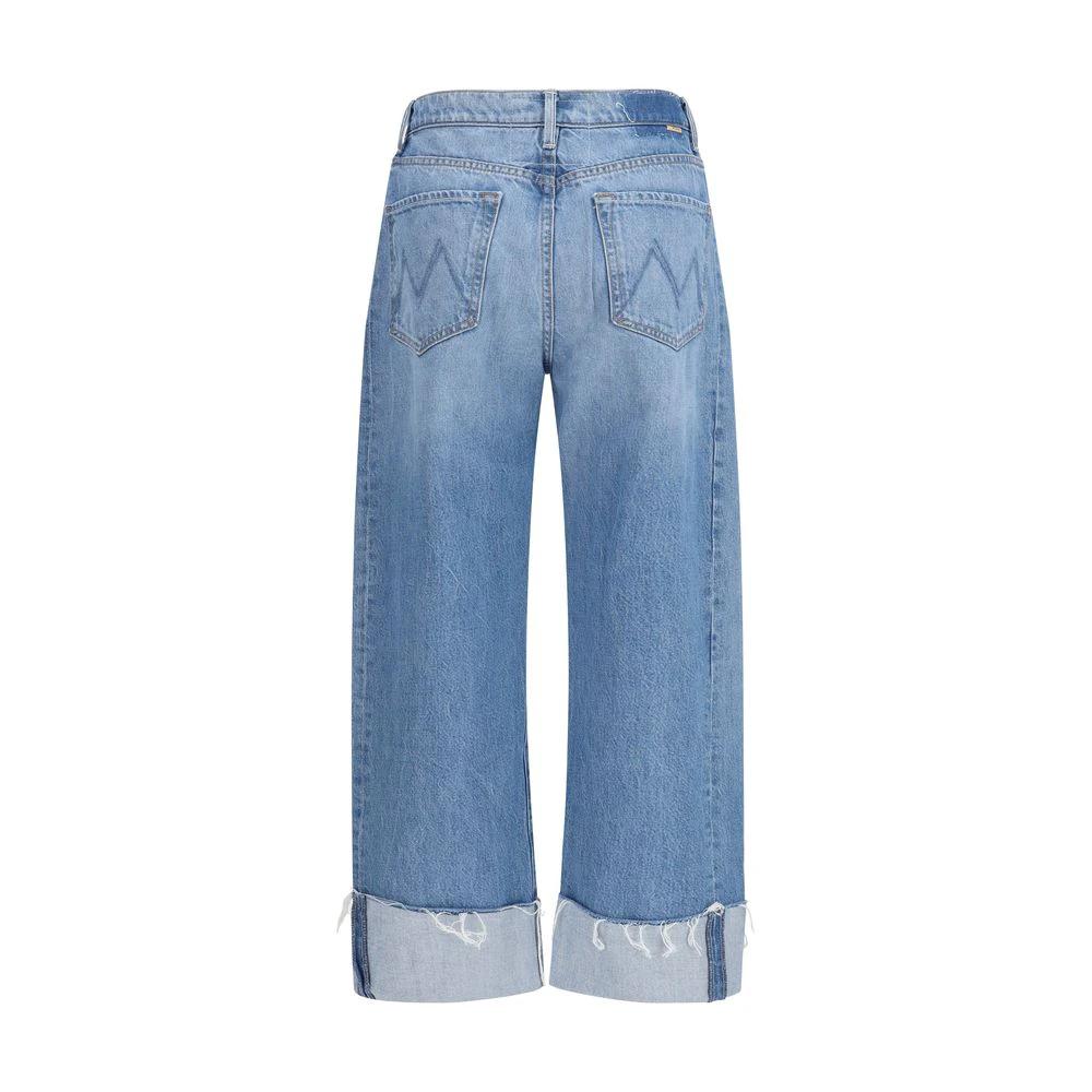 Mother Denim Blue Cotton Cropped Jeans