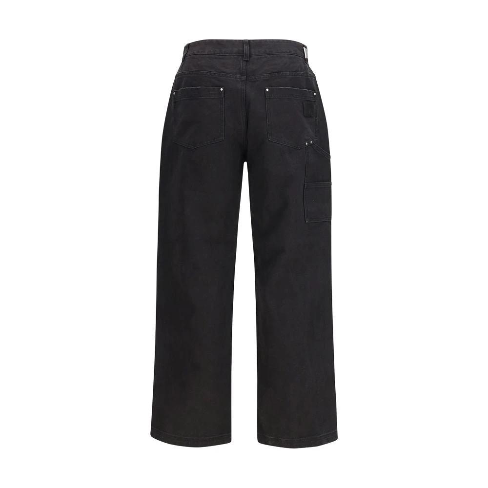 Represent Black Cotton Casual Pants