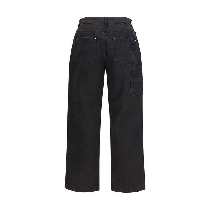 Represent Black Cotton Casual Pants