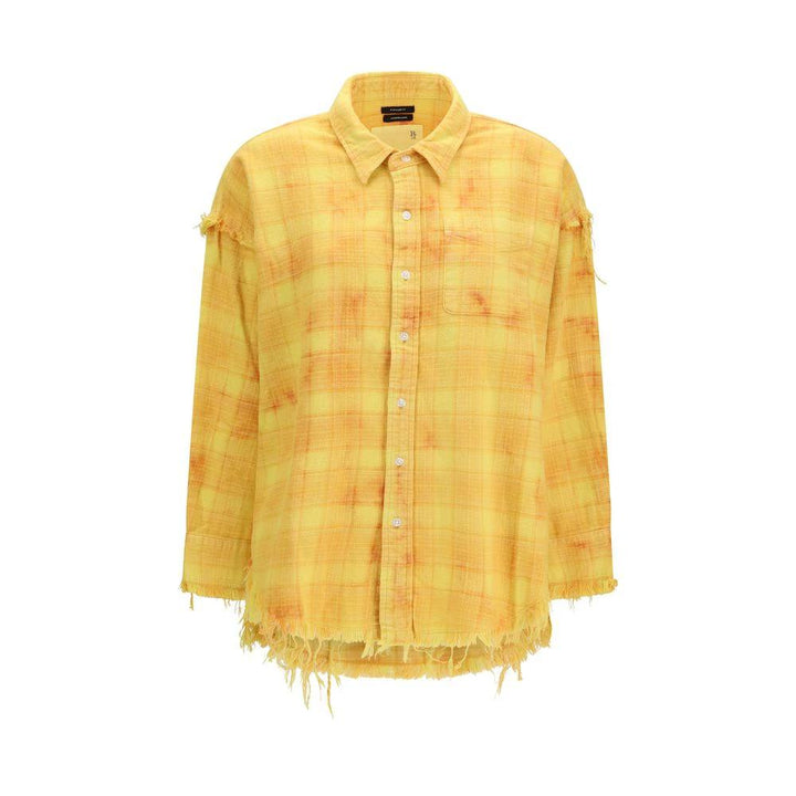 R13 Bicolor Cotton Pattern Shirt