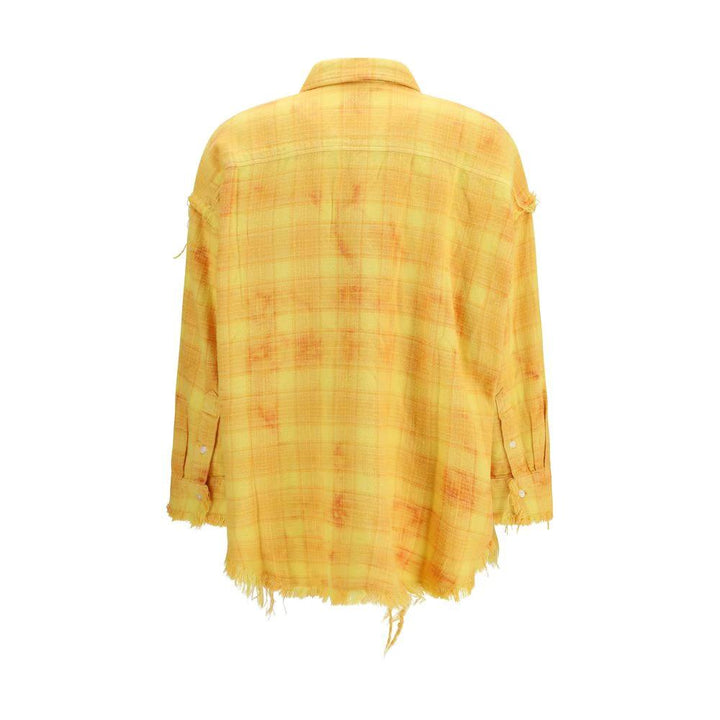 R13 Bicolor Cotton Pattern Shirt