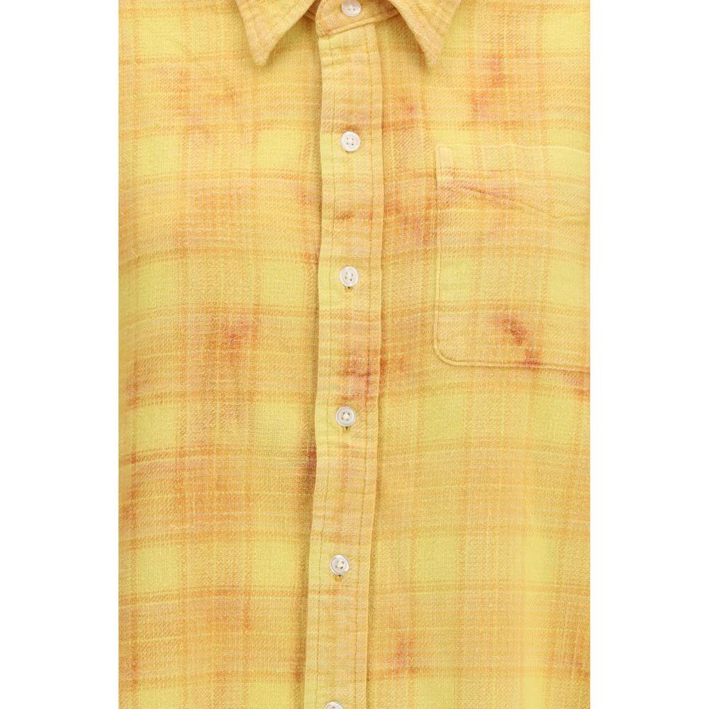 R13 Bicolor Cotton Pattern Shirt