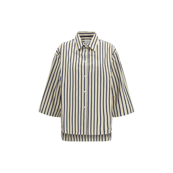 Sara Roka Blue Cotton Pattern Shirt
