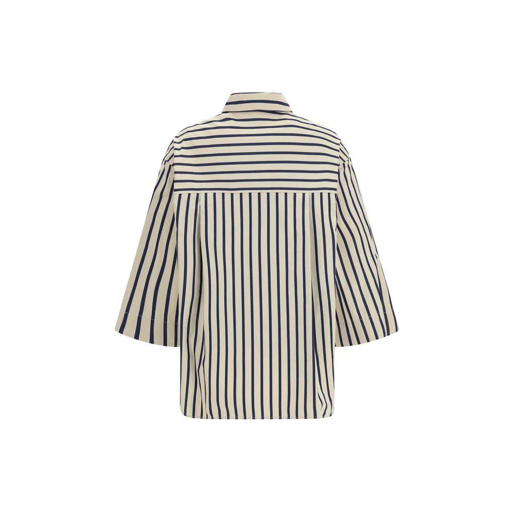 Sara Roka Blue Cotton Pattern Shirt