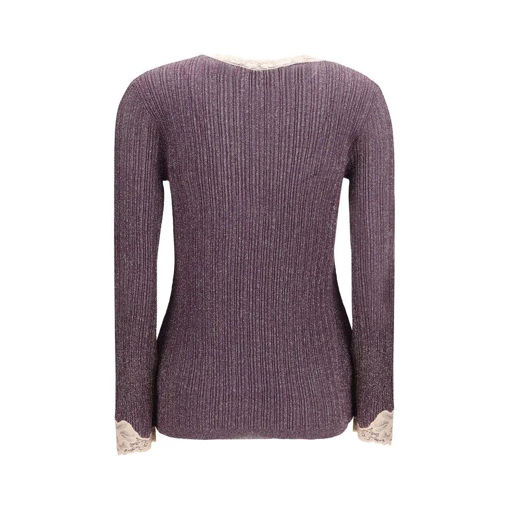Valentino Garavani Purple Viscose Cardigan