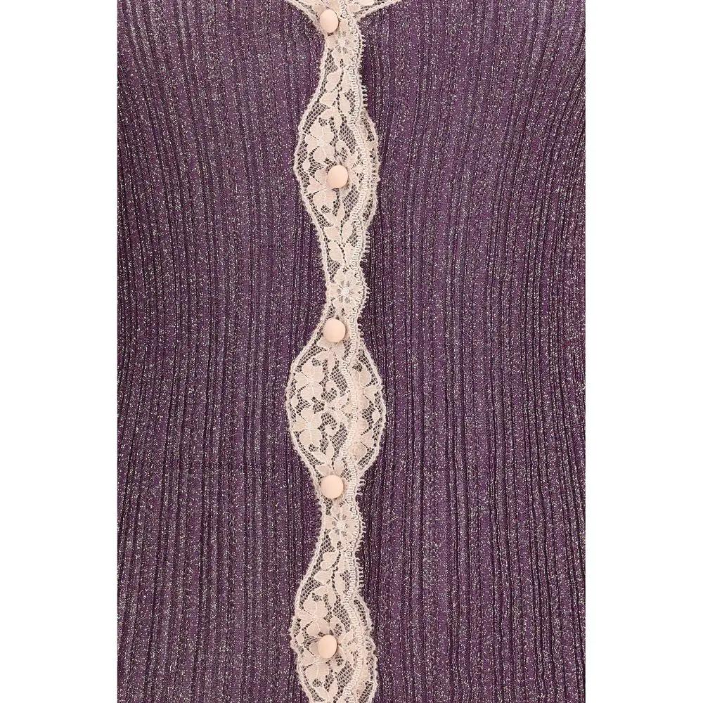 Valentino Garavani Purple Viscose Cardigan