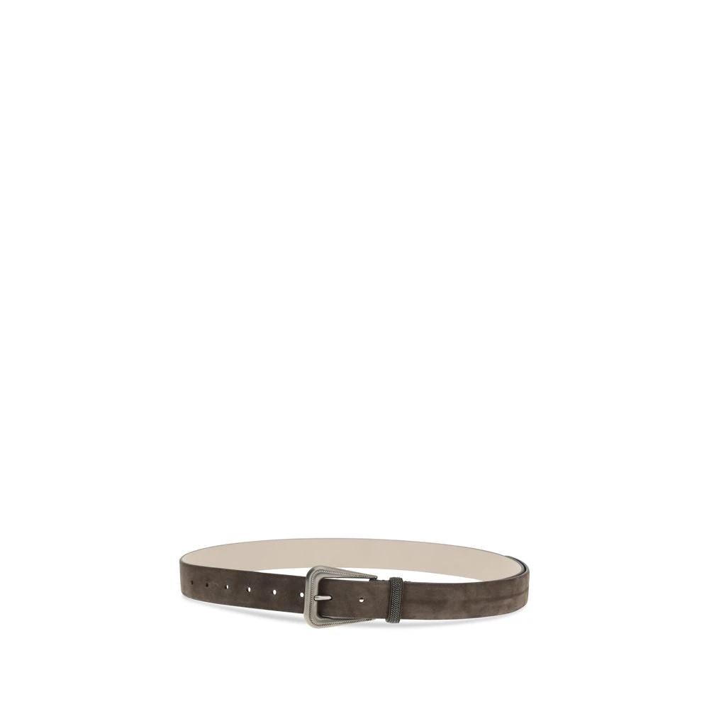 Brunello Cucinelli Brown Calf Leather Bos Taurus Regular Belt