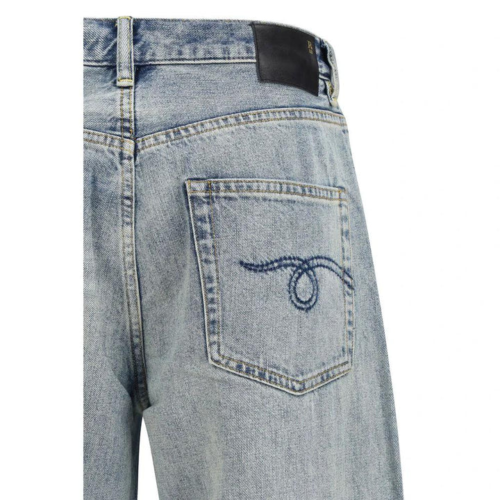 R13 Blue Cotton High-Waisted Jean
