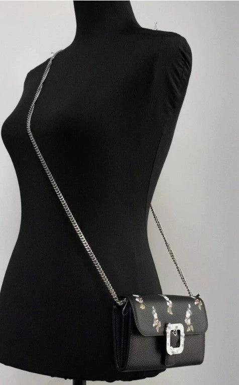 Kate Spade X Disney Black Leather Minnie Mouse Wallet Crossbody Bag