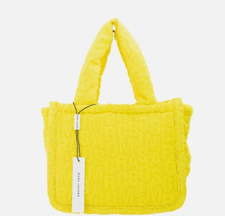 Marc Jacobs The Monogram Terry Tote Small Golden Kiwi Shoulder Bag Purse