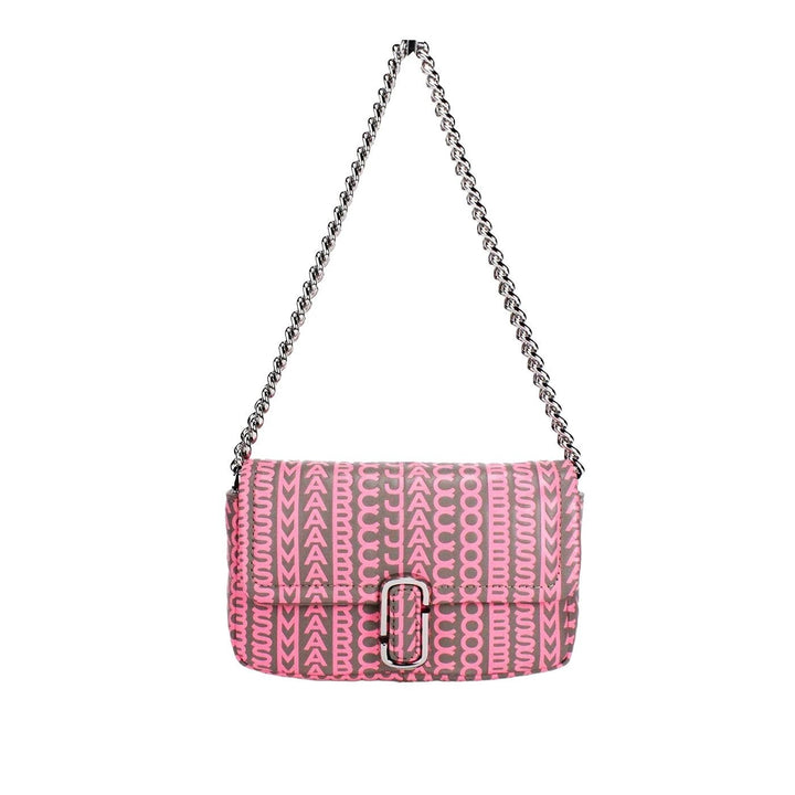 Marc Jacobs Neon Pink The Monogram Leather J Marc Mini Shoulder Bag Crossbody