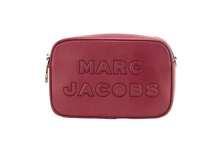 Marc Jacobs Flash Pomegranate Smooth Leather Embossed Camera Crossbody Bag Purse