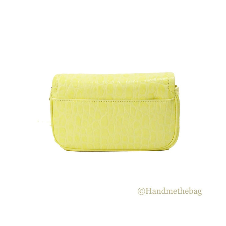 Marc Jacobs The Mini Shoulder Bag Yellow Embossed Leather Crossbody Bag