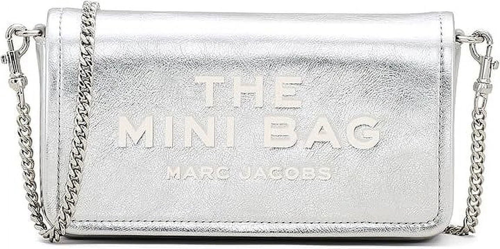 Marc Jacobs The Metallic Leather Chain Mini Bag - Silver