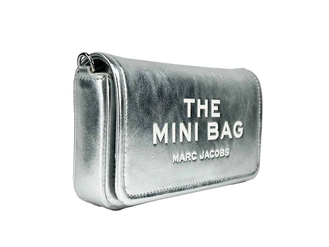 Marc Jacobs The Metallic Leather Chain Mini Bag - Silver