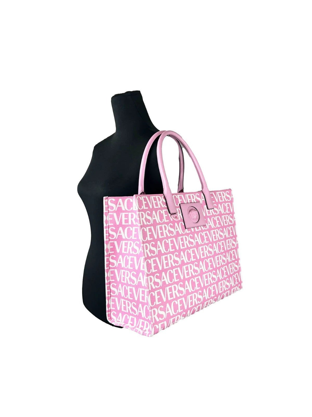 Versace Medusa Large Canvas Large Tote Bag Baby Pink