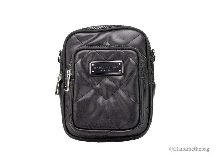 Marc Jacobs Pillow Small Black Quilted Smooth Leather Crossbody Handbag Purse