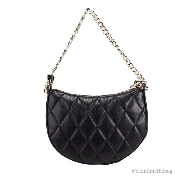 Kate Spade Carey Small Black Quilted Leather Zip Top Crossbody Bag