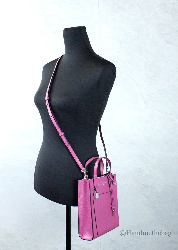 Marc Jacobs Mini Grind Cactus Flower Pebbled Leather Crossbody Tote Bag