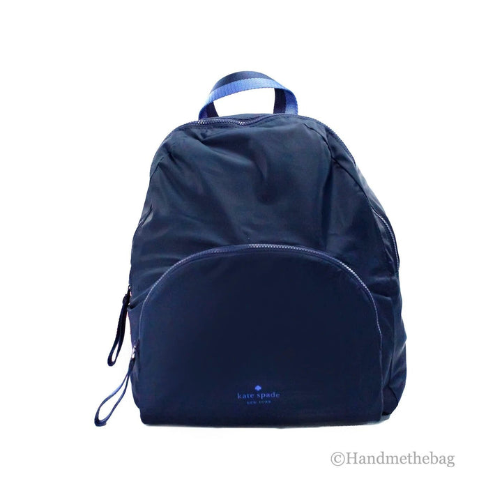 Kate Spade Arya Medium Nylon Nightcap Blue Packable Backpack BookBag Bag