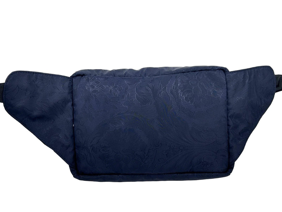 Versace Medusa Navy Nylon Belt Bag Waist Fanny Pack Purse