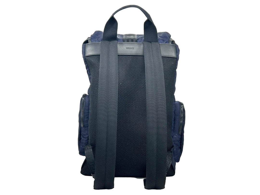 Versace Medusa Nylon Buckle Drawstring Backpack Bag