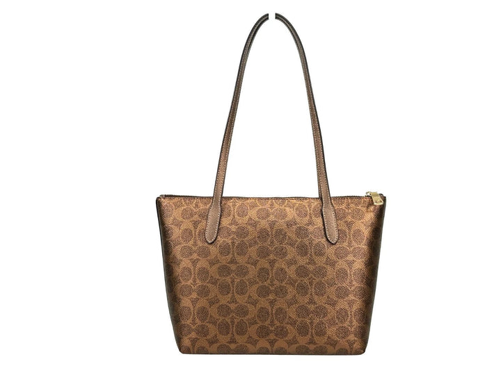 COACH Coach Signature Fiona Zip Tote Bag
