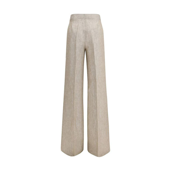 Max Mara Beige Linen Casual Pants