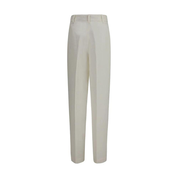 Max Mara White Linen Casual Pants