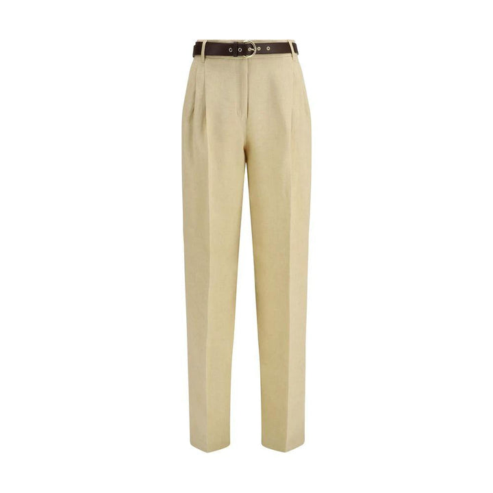 Max Mara Beige Linen Casual Pants