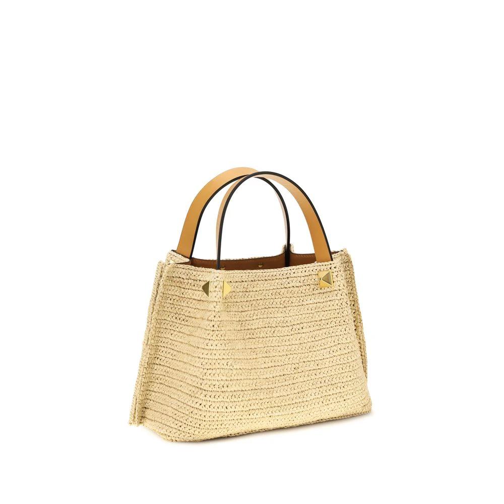 Valentino Garavani Natural Raffia Shoulder Bag