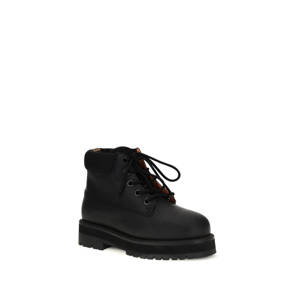 PDF Channel Black Calf Leather Bos Taurus Lace-Up Boots