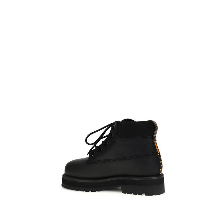 PDF Channel Black Calf Leather Bos Taurus Lace-Up Boots