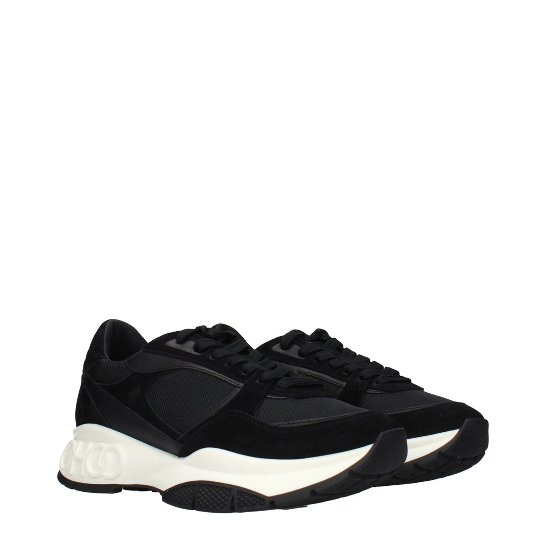 Jimmy Choo Black Fabric Athletic Sneakers
