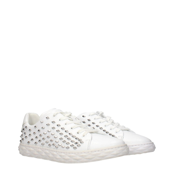 Jimmy Choo White Leather Sneakers