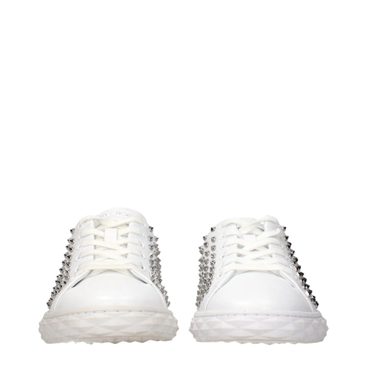 Jimmy Choo White Leather Sneakers
