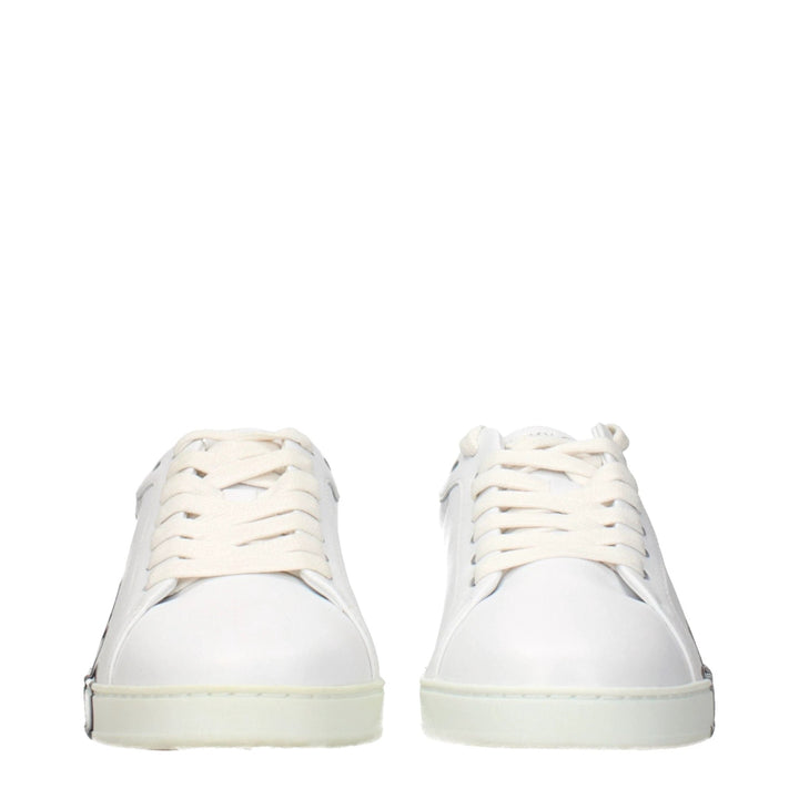 Jimmy Choo White Leather Low Top Sneakers