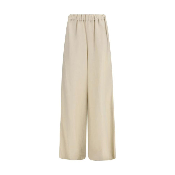 Max Mara Beige Linen Casual Pants