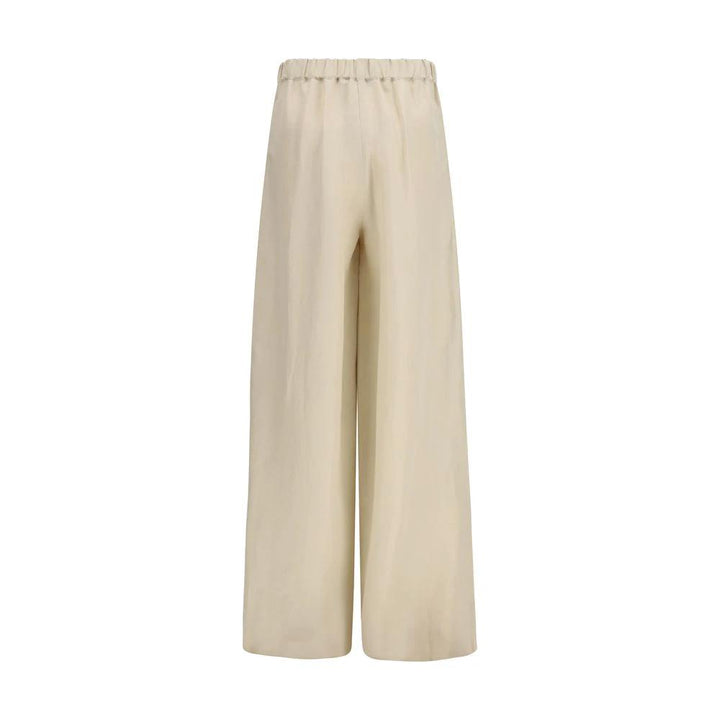 Max Mara Beige Linen Casual Pants