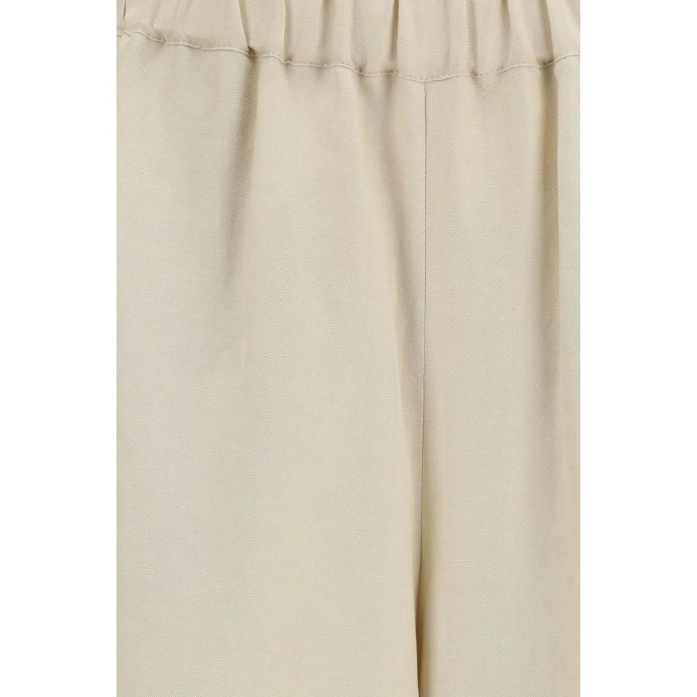 Max Mara Beige Linen Casual Pants