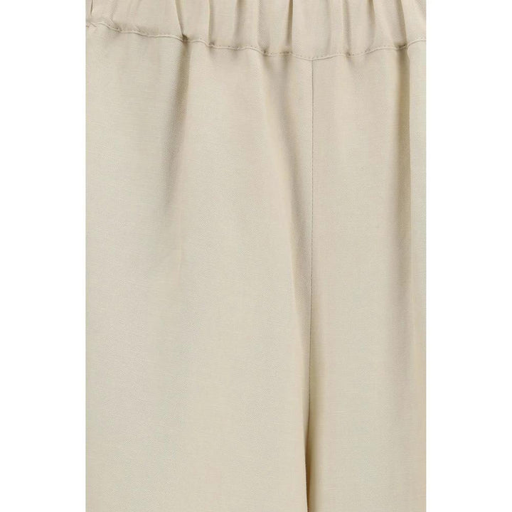 Max Mara Beige Linen Casual Pants