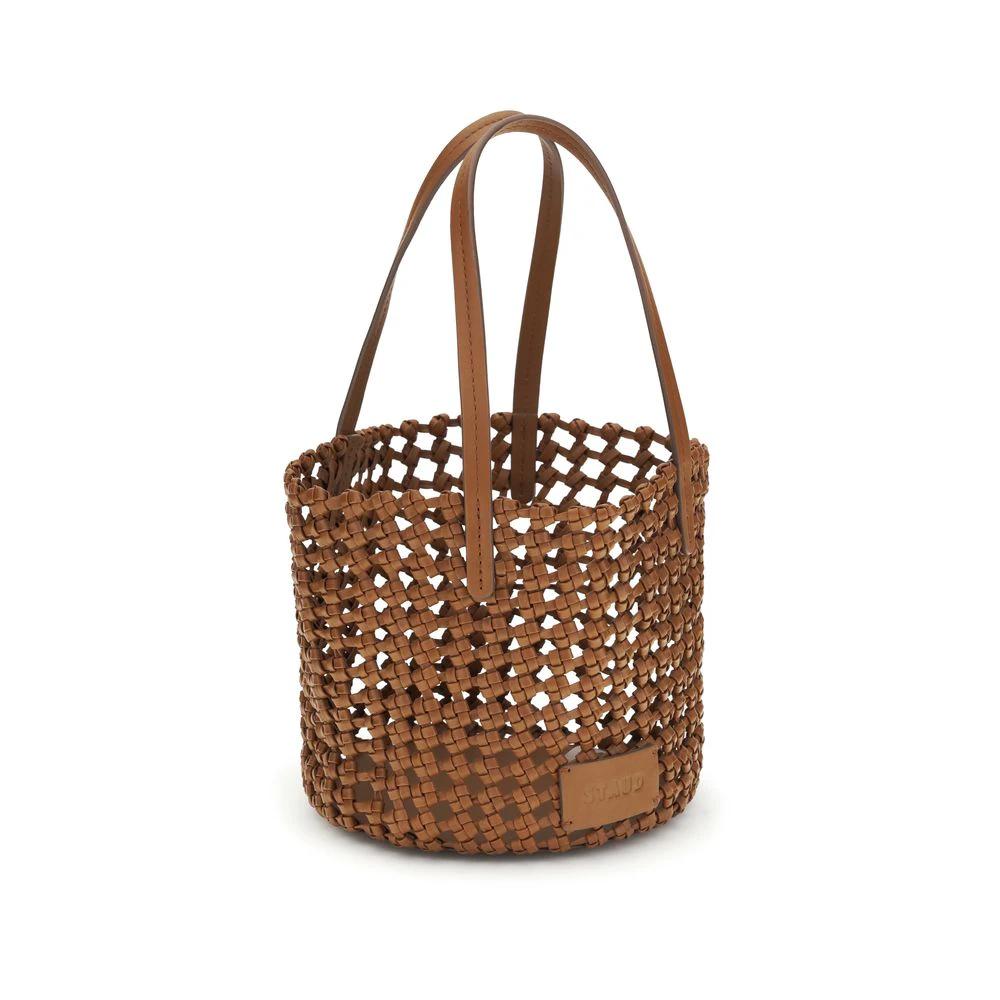 Staud Brown Calf Leather Bos Taurus Shoulder Bag